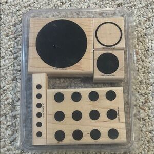 Stampin' Up! Wooden Stamp Set - Black and Brown Dots Are Hot